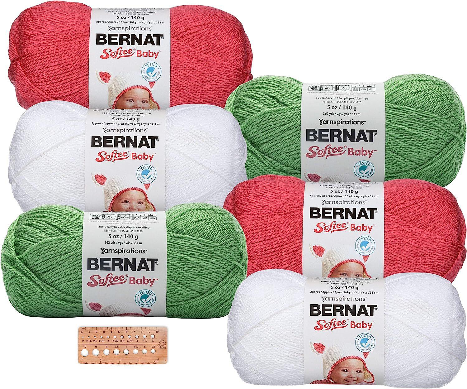 Bernat Softee Baby Yarn - 6 Skein Assortment (Christmas Holiday